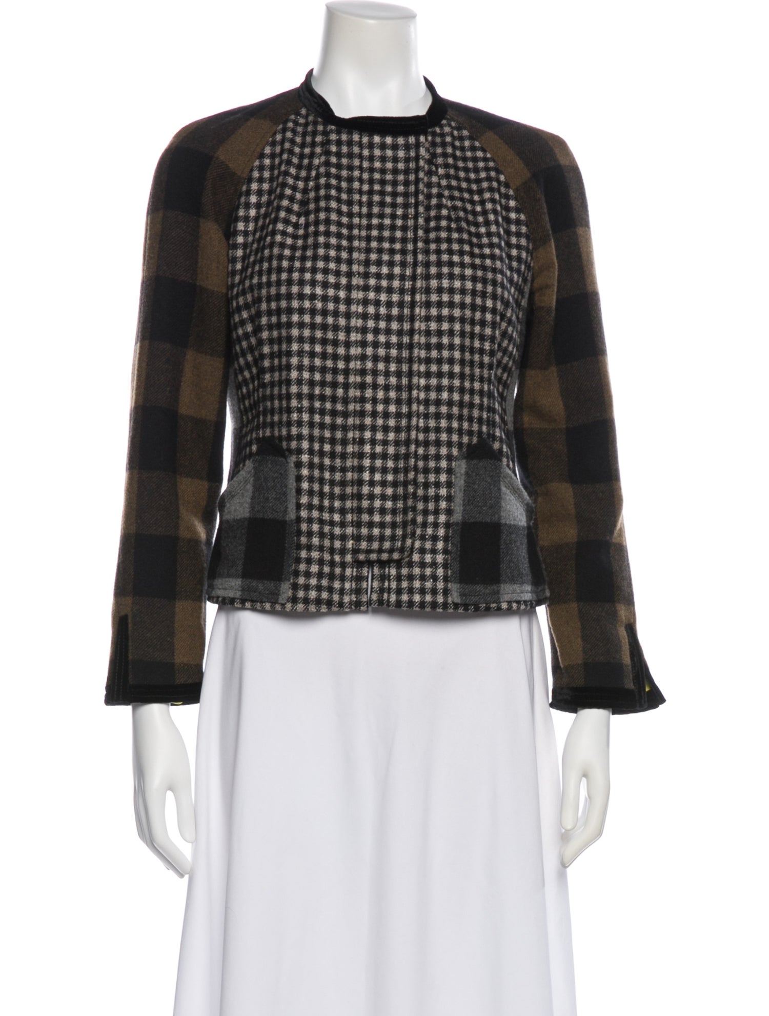 Etro Plaid Print Evening Jacket