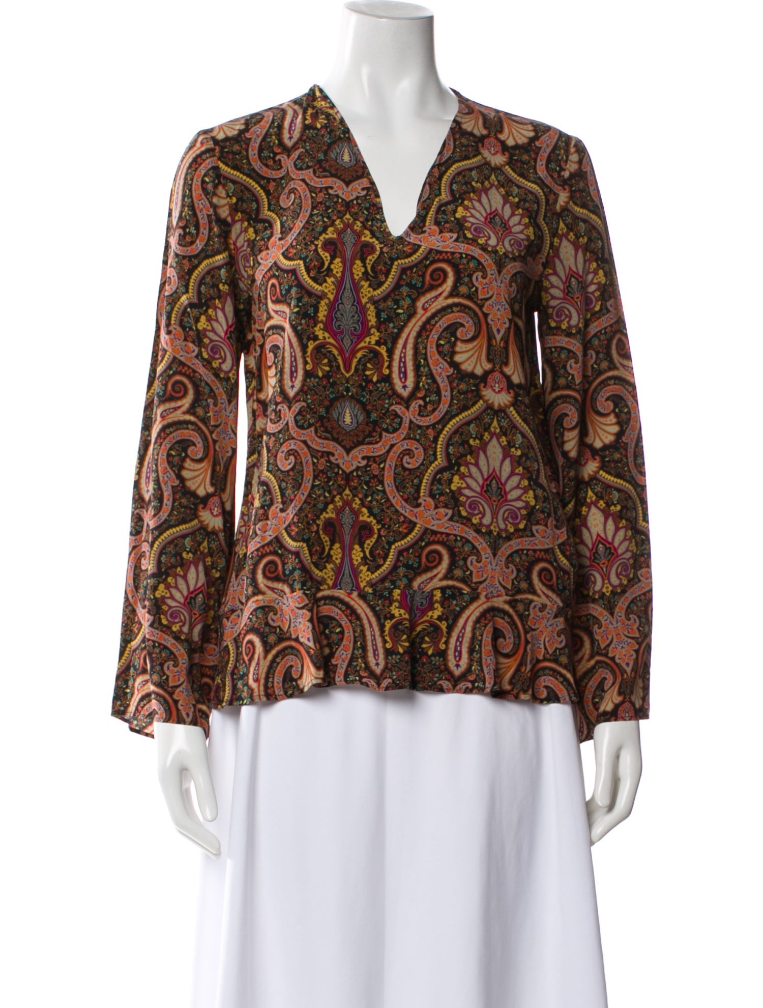 Etro Silk Paisley Print Blouse