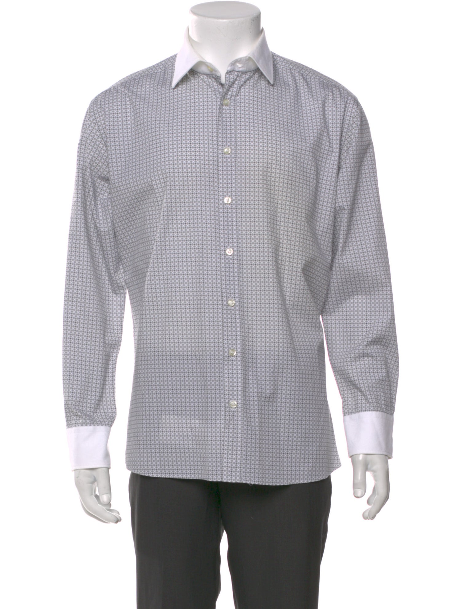 Etro Printed Long Sleeve Dress Shirt