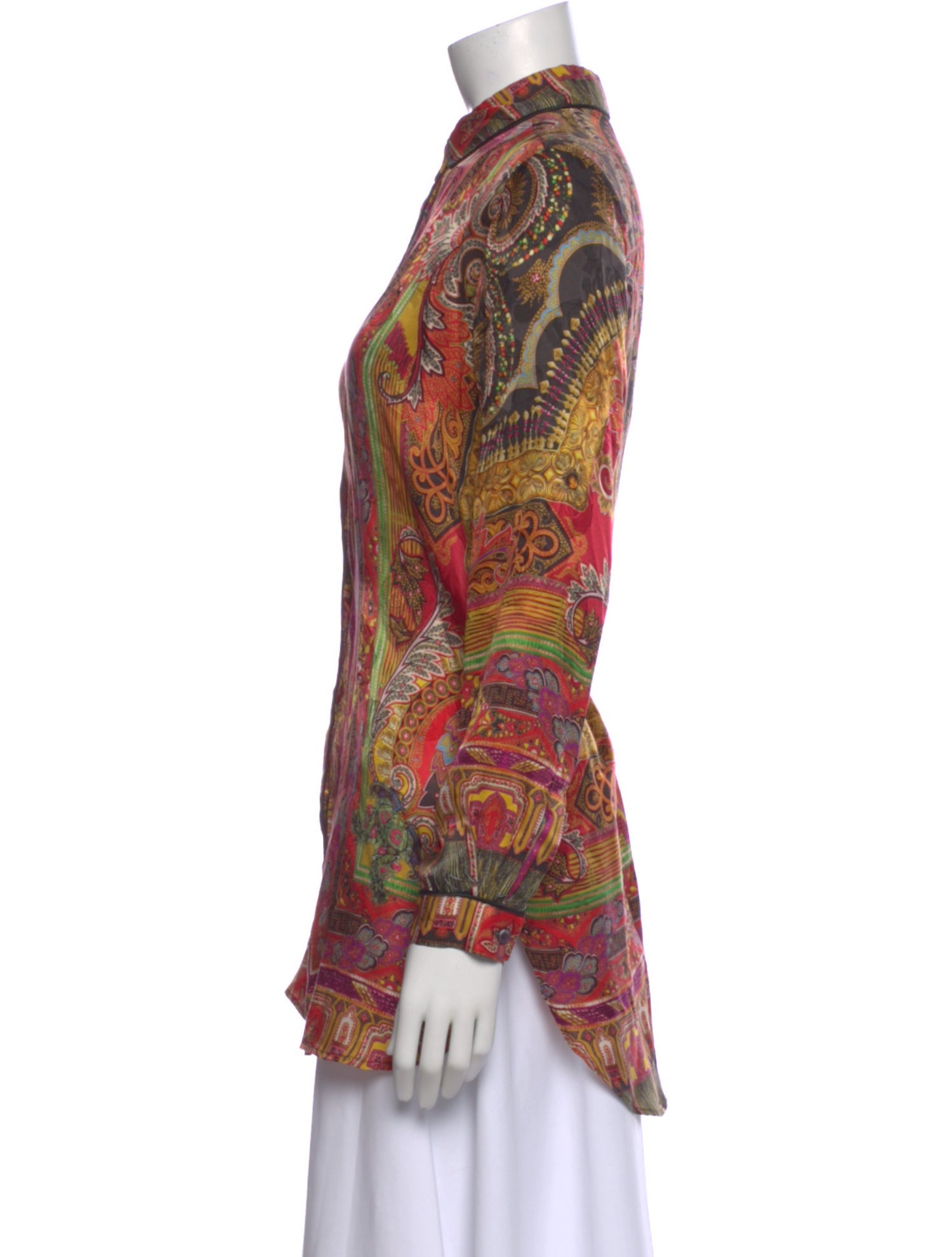 Etro Paisley Print Long Sleeve Blouse