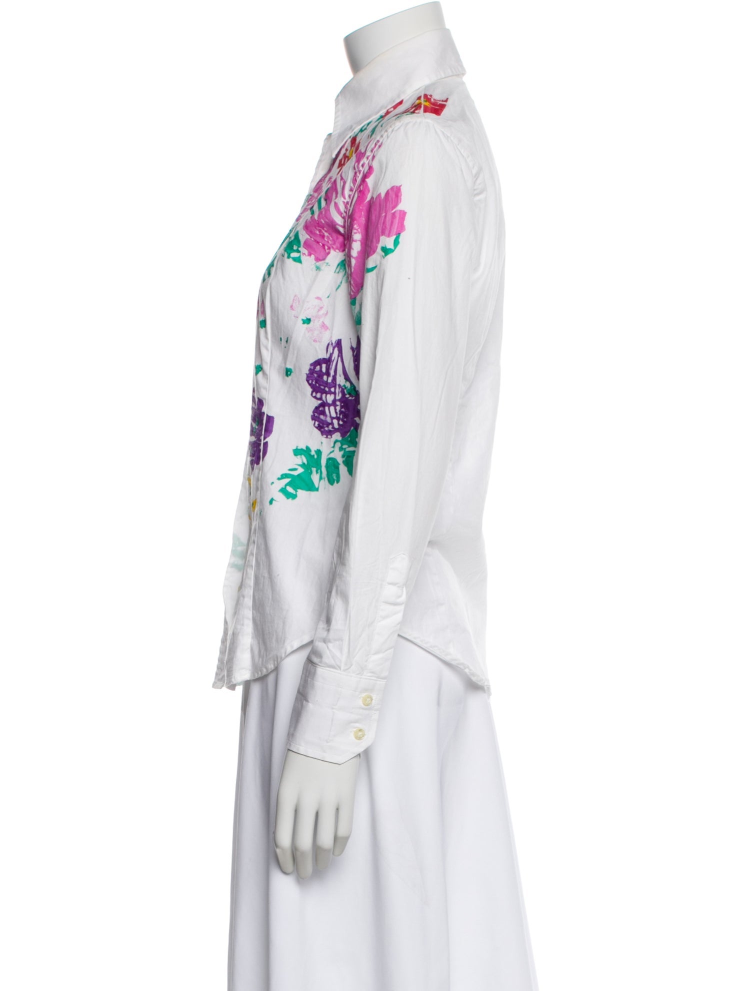Etro Floral Print Long Sleeve Blouse
