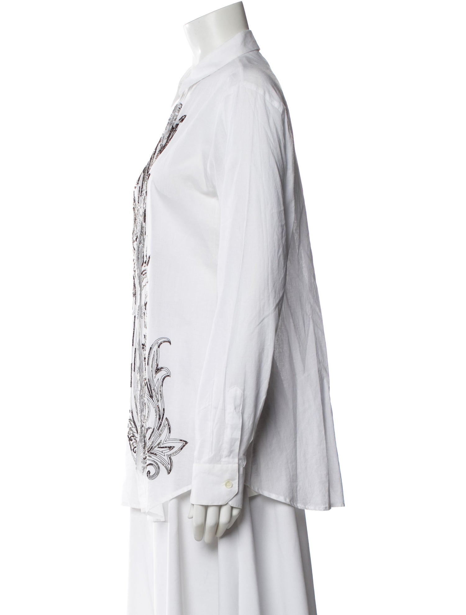 Etro Paisley Print Long Sleeve Blouse