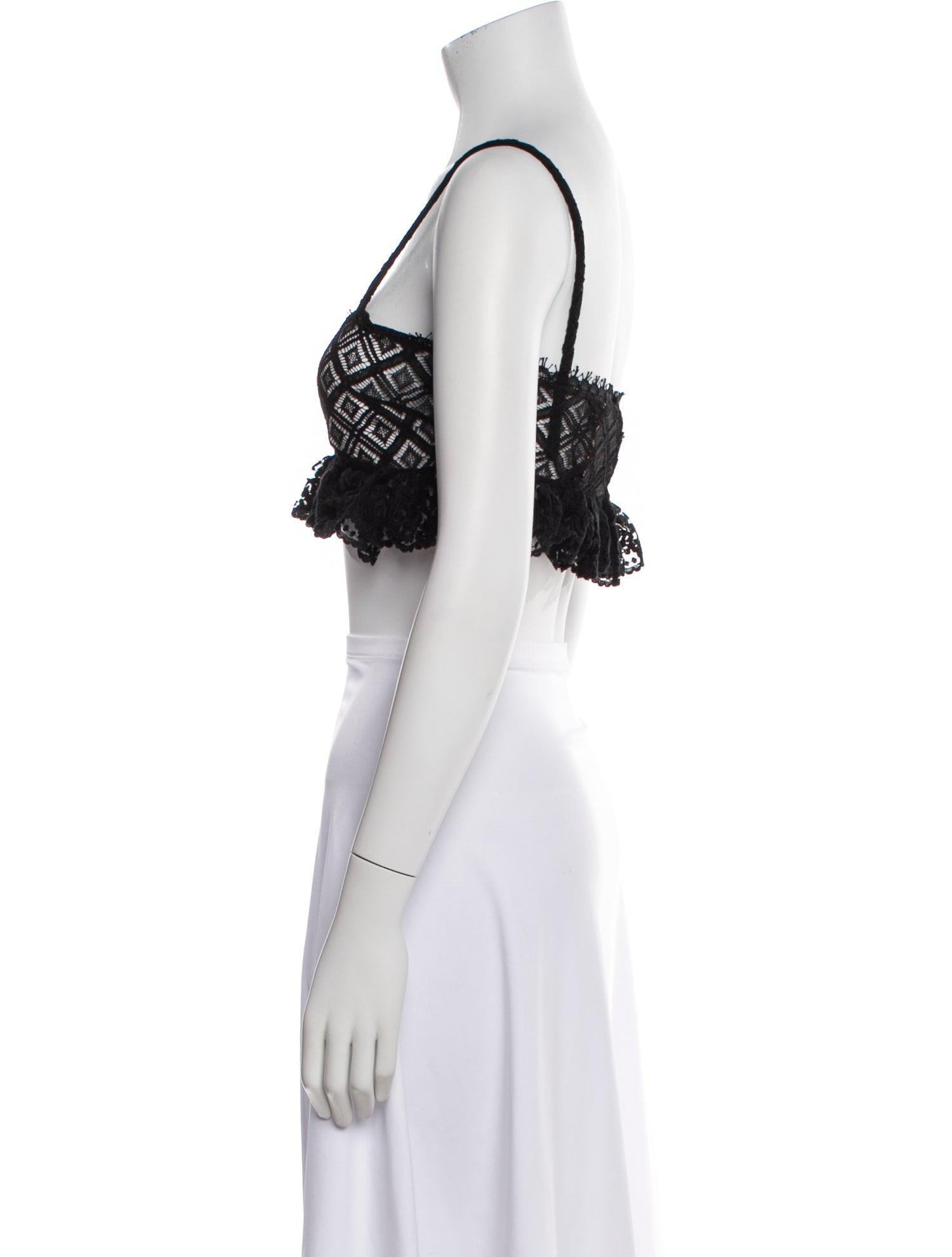 Etro Patterned Square Neckline Crop Top