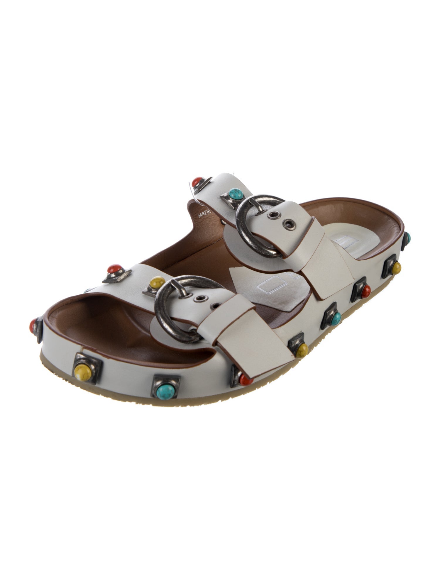 Etro Leather Studded Accents Slides