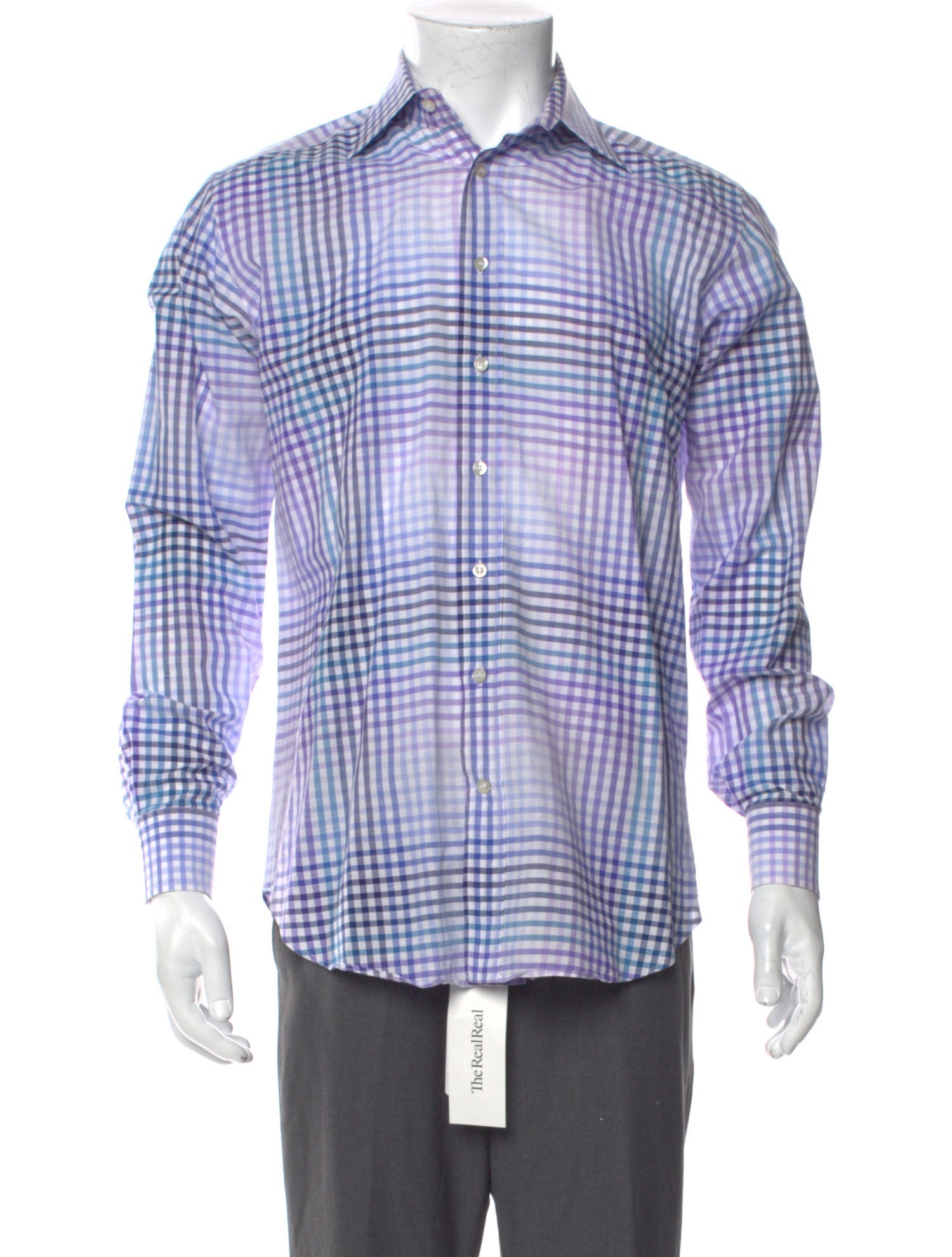 Etro Plaid Print Long Sleeve Shirt