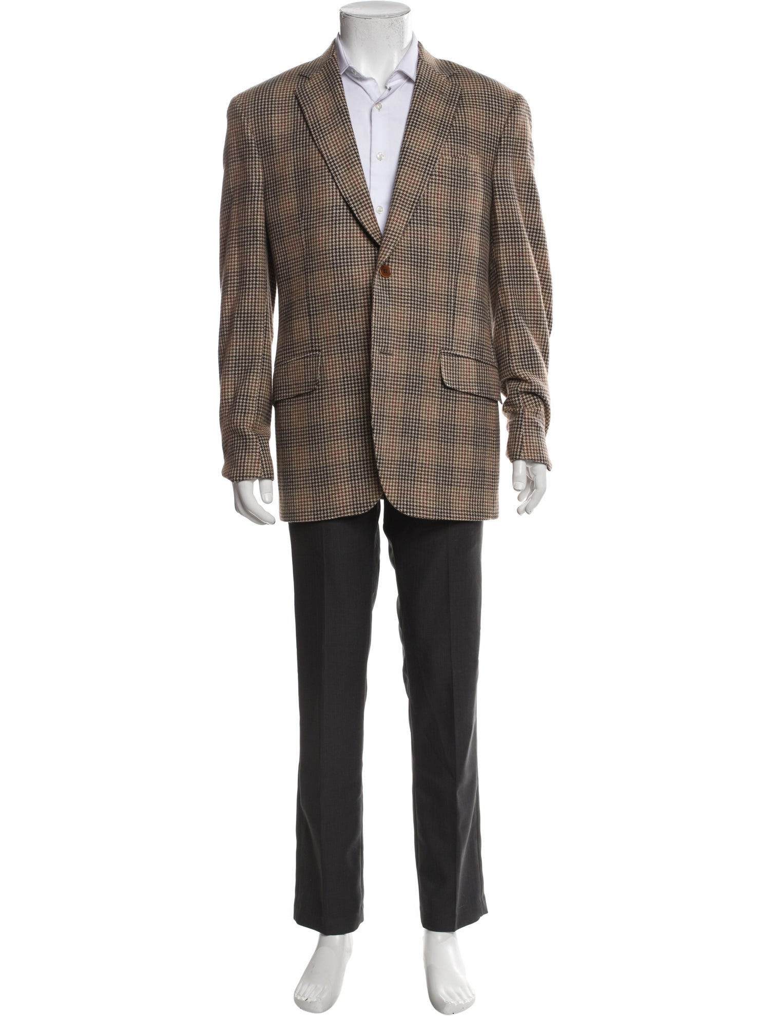 Etro Cashmere Houndstooth Print Blazer