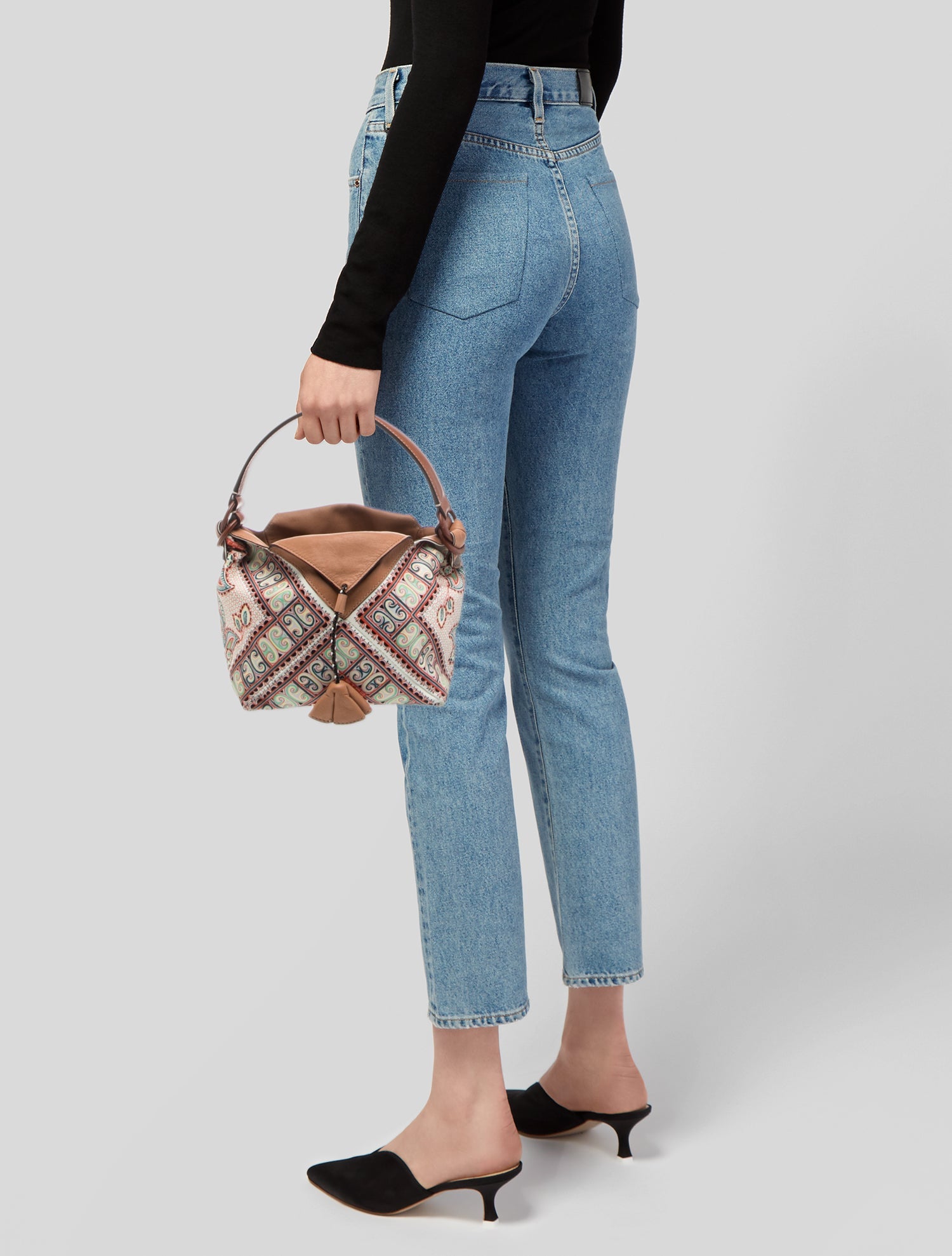 Etro Leather Top Handle Bag