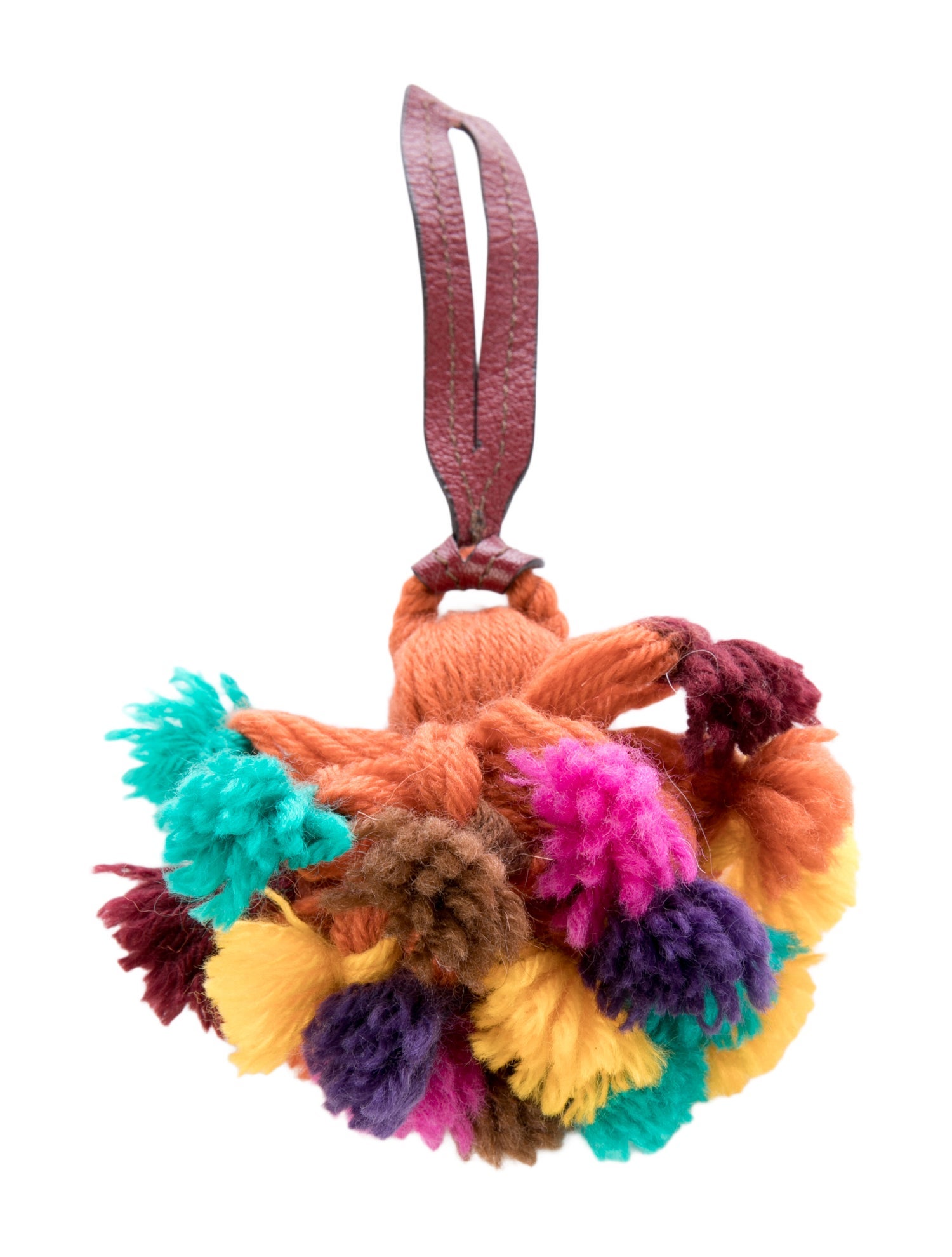 Etro Multicolor Pom Pom Keychain