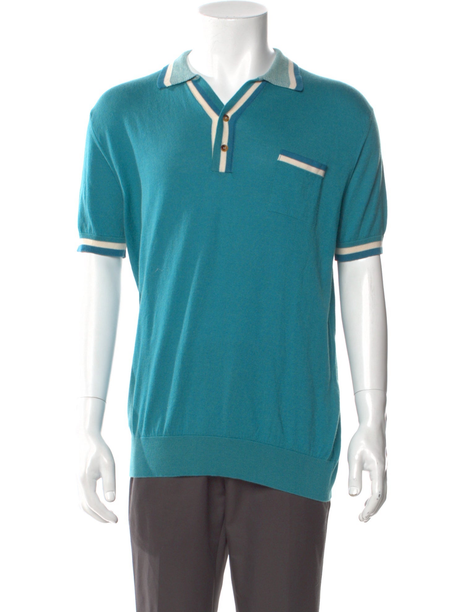 Etro Striped Collar Polo Sweater w/ Tags