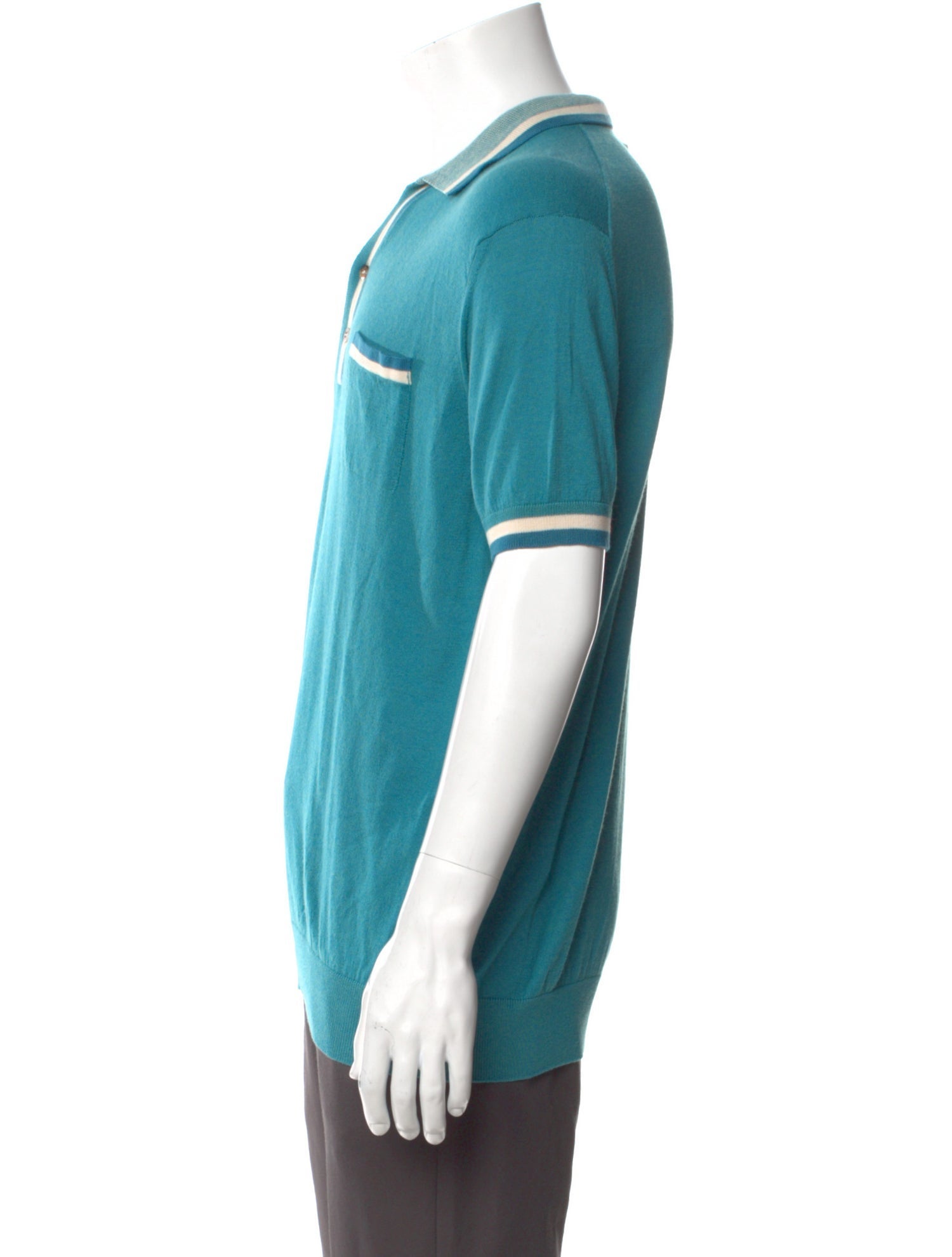 Etro Striped Collar Polo Sweater w/ Tags