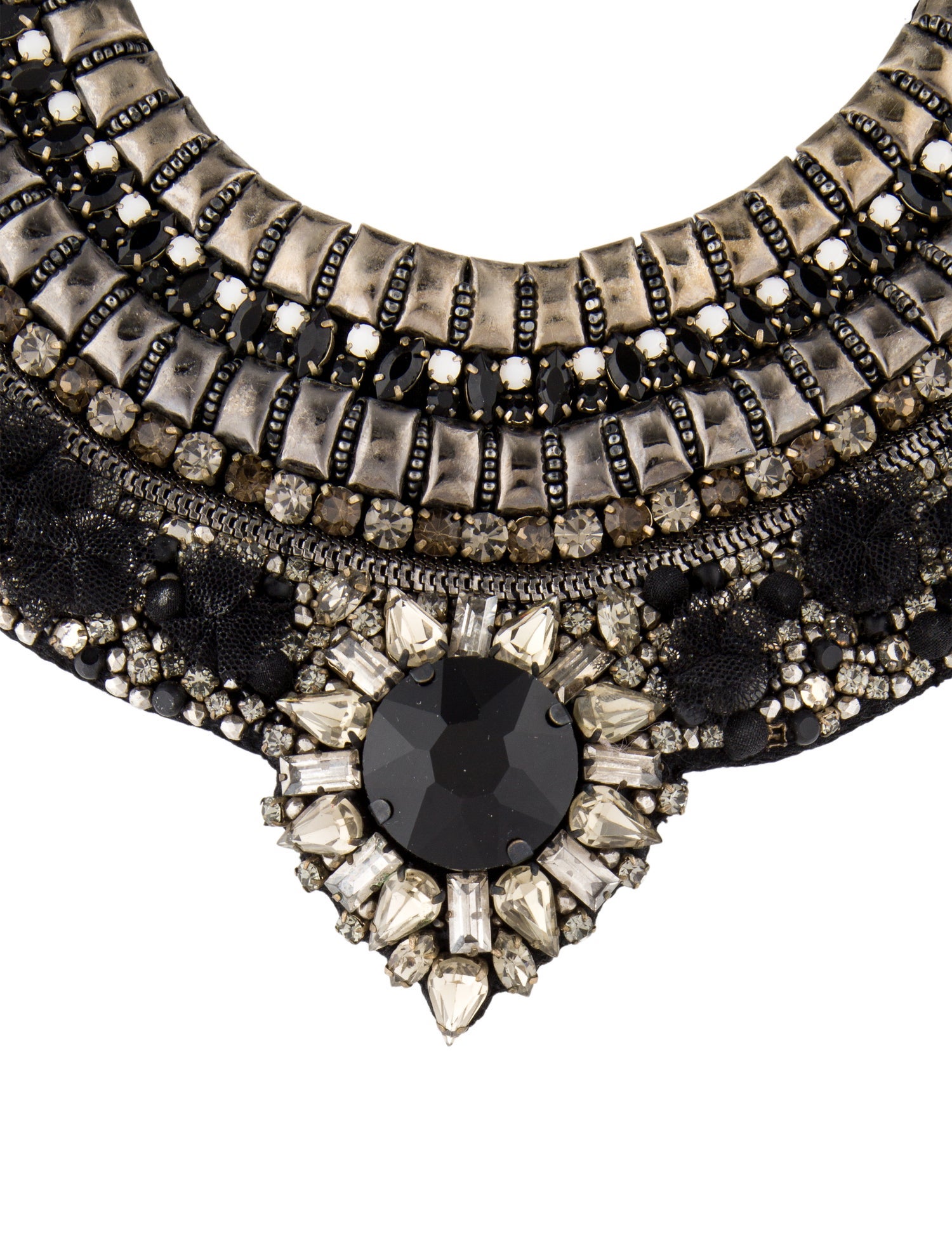 Etro Crystal & Velvet Collar Choker