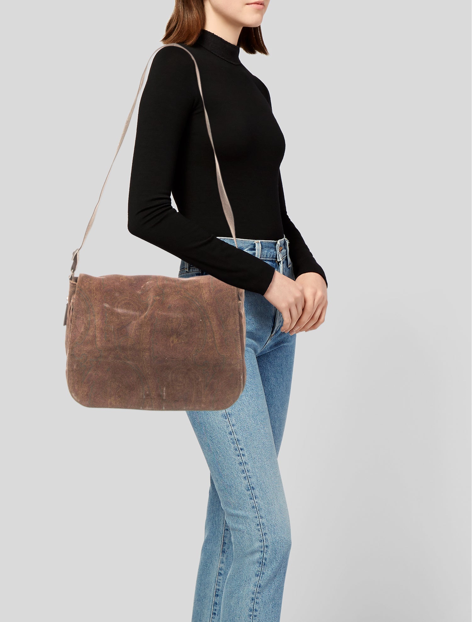 Etro Suede Messenger Bag