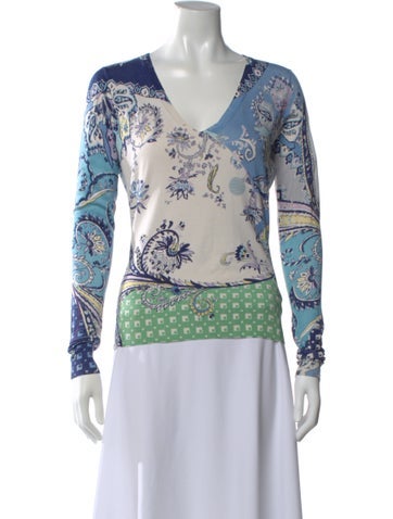 Pre-owned Etro Silk Printed Sweater