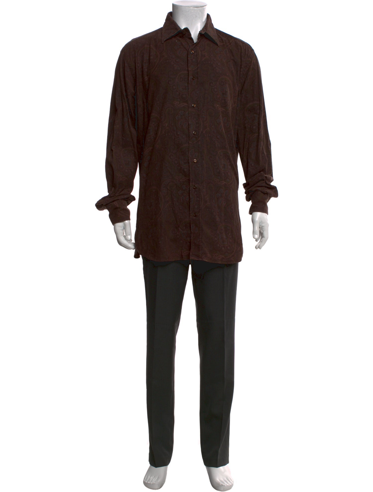 Etro Paisley Print Long Sleeve Dress Shirt