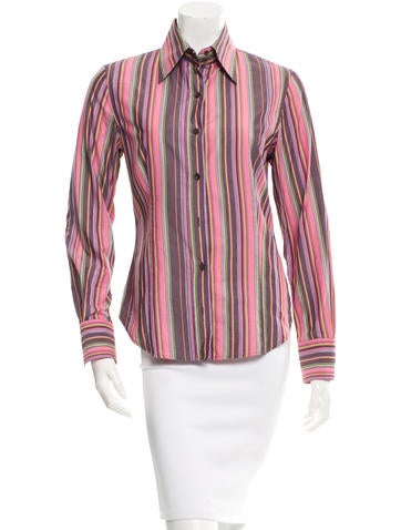 Etro Striped Long Sleeve Button-Up