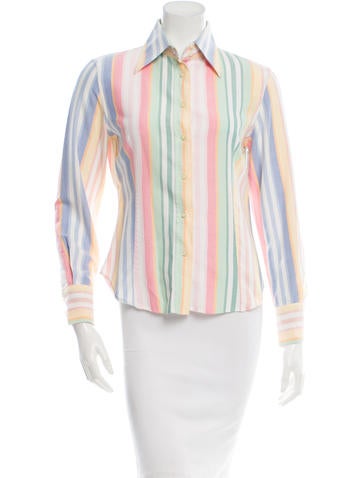 Etro Stripe Patterned Button-Up Top