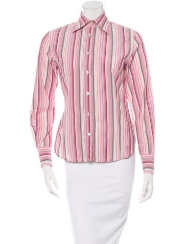 Etro Striped Button-Up Top