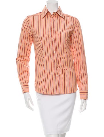 Etro Striped Button-Up Top