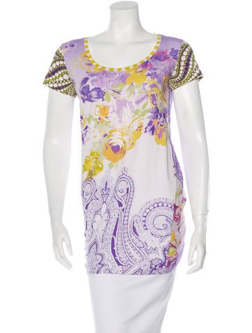 Etro Printed Short Sleeve Top