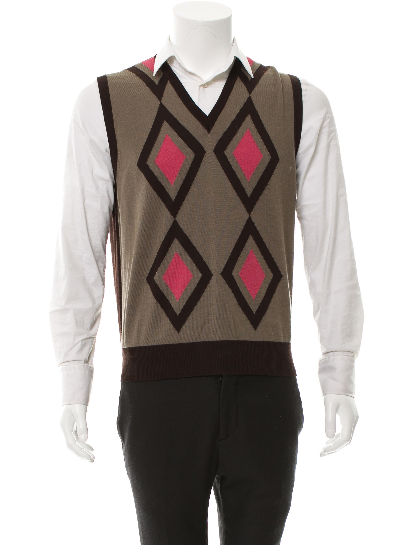 Etro Diamond Pattern Wool Vest w/ Tags