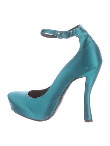 Etro Satin Round-Toe Pumps