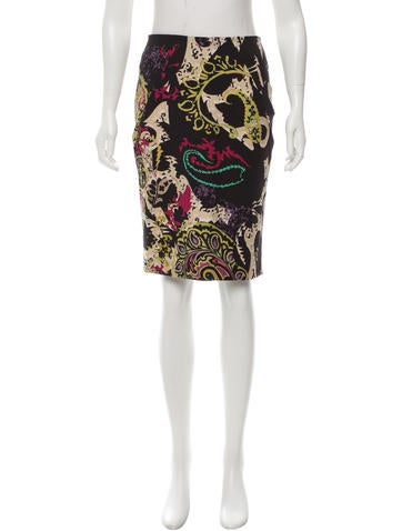 Etro Paisley Pencil Skirt