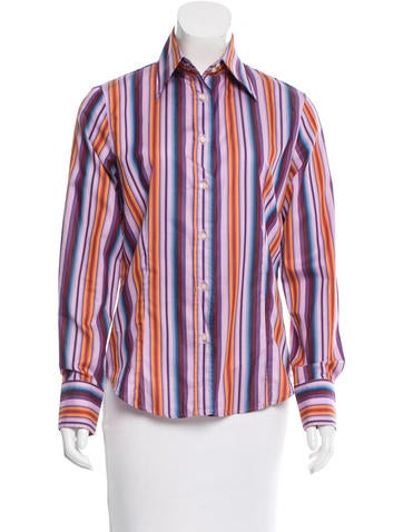 Etro Striped Button-Up Top