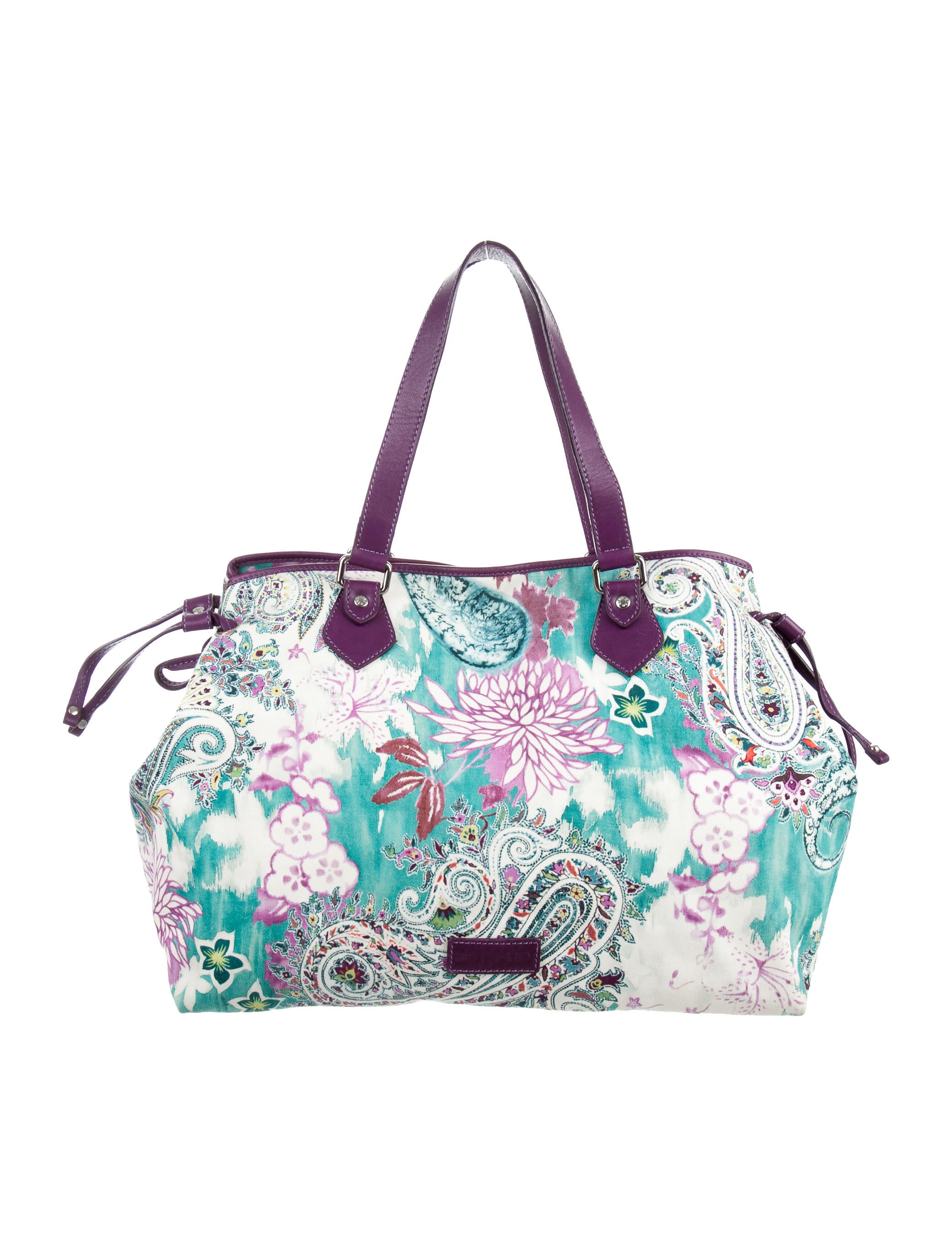 Etro Paisley Print Canvas Tote Handbags Etr42758 The Realreal Paisley Print Canvas Tote
