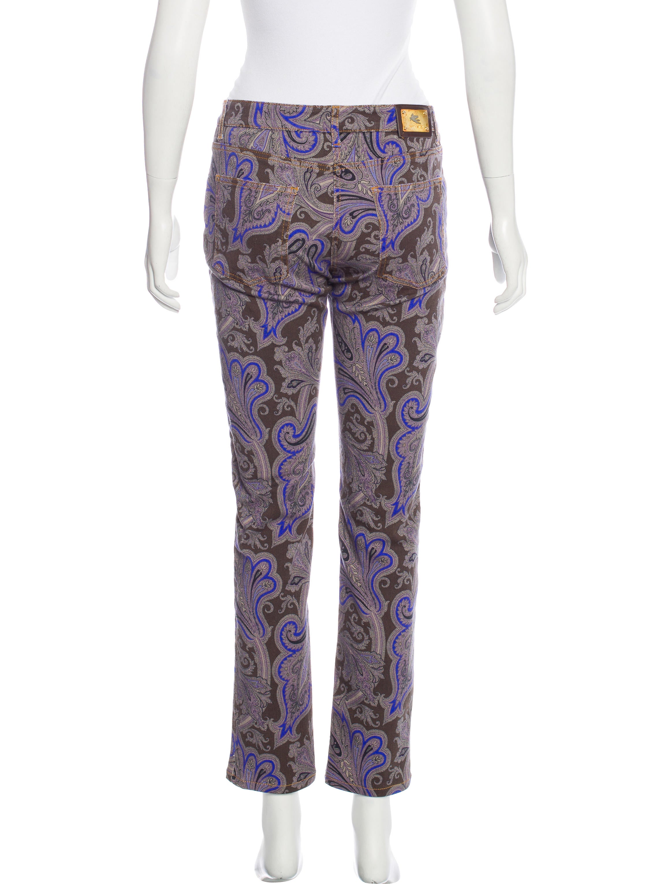 Etro Paisley Print MidRise Jeans Clothing ETR47359 The RealReal