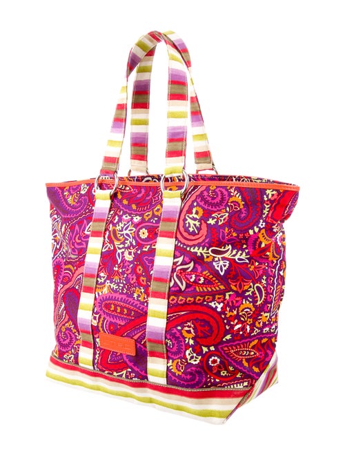 Etro Printed Canvas Tote Handbags ETR47584 The RealReal
