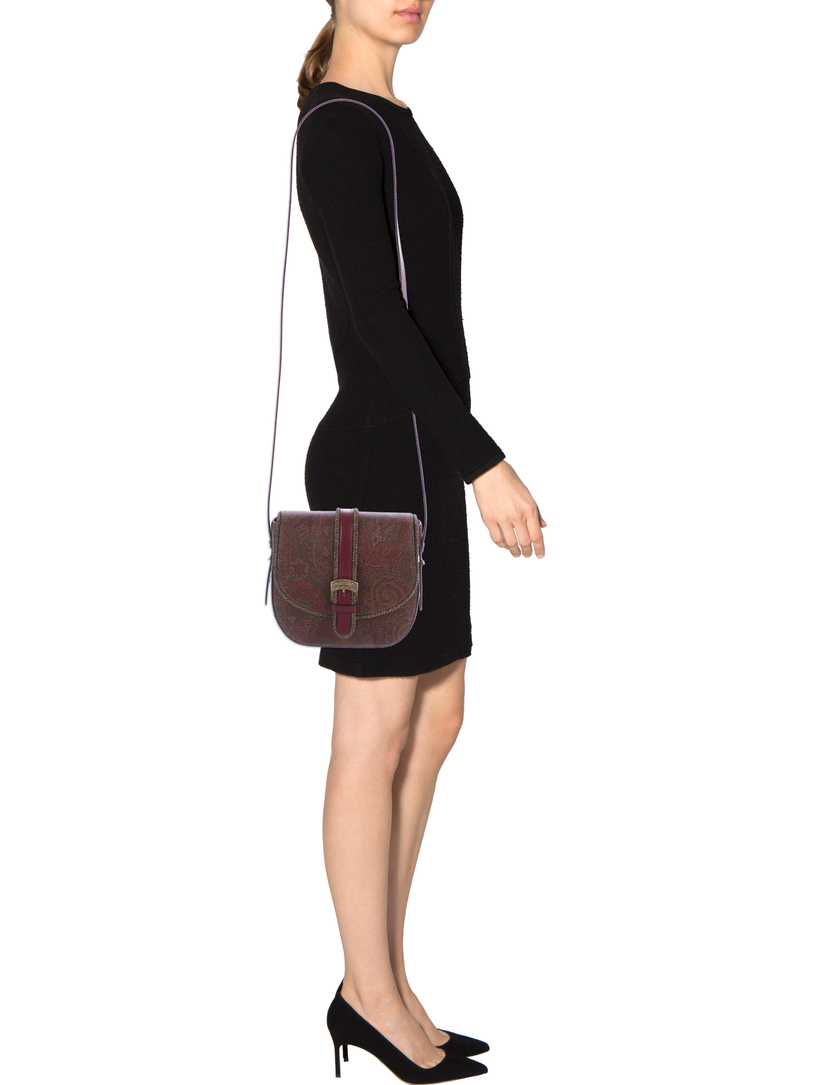 Etro Paisley Crossbody Bag Burgundy Crossbody Bags, Handbags ETR51250 The RealReal