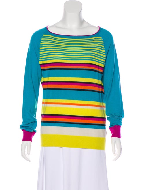 Etro Striped Knit Sweater Blue