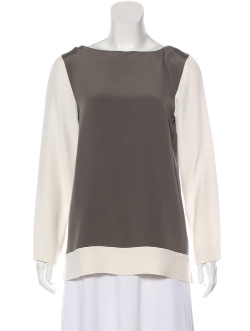 Etro Silk Long Sleeve Blouse Brown