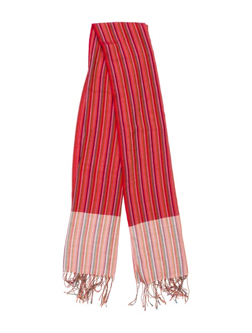 Etro Wool-Silk Blend Scarf Red