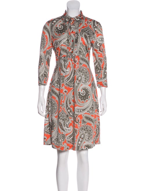 Etro Paisley Mini Dress Terracotta