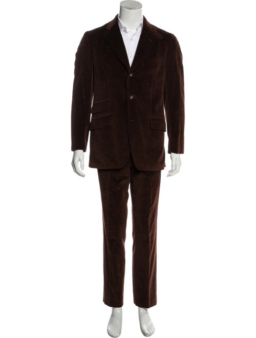 Etro Corduroy Two-Piece Suit brown