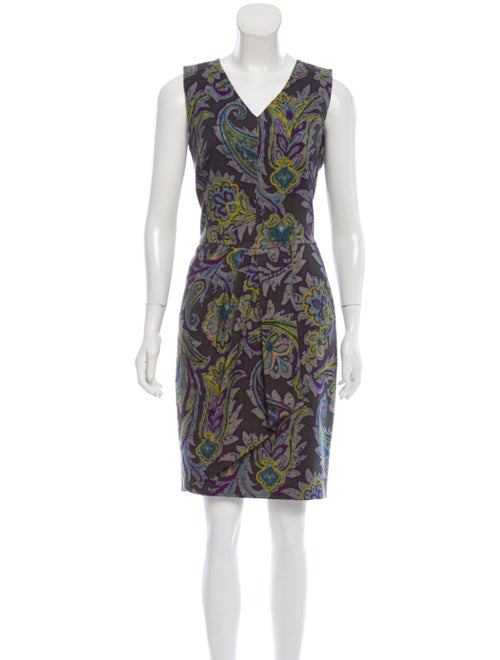 Etro Sleeveless Wool Dress Green