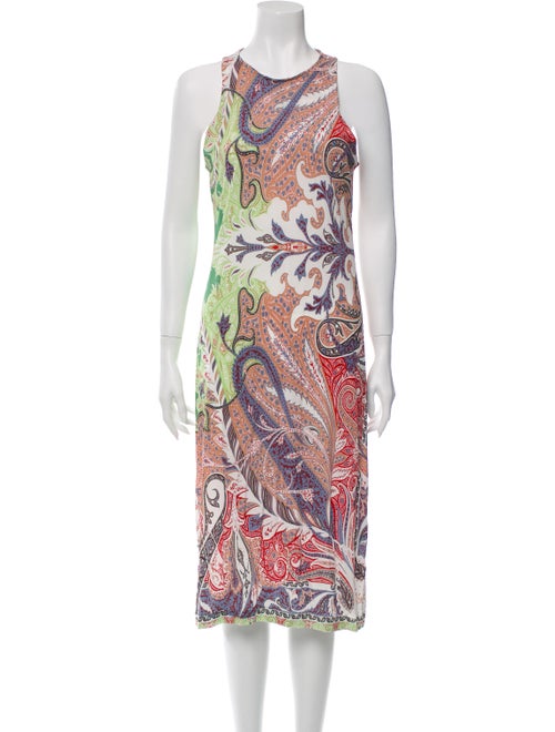 Etro Sleeveless Paisley Dress White