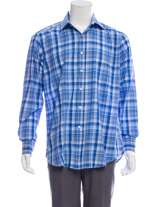 Etro Madras Plaid Shirt white