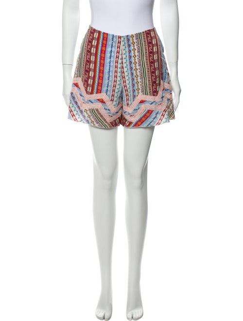 Etro Silk Mini Shorts Blue