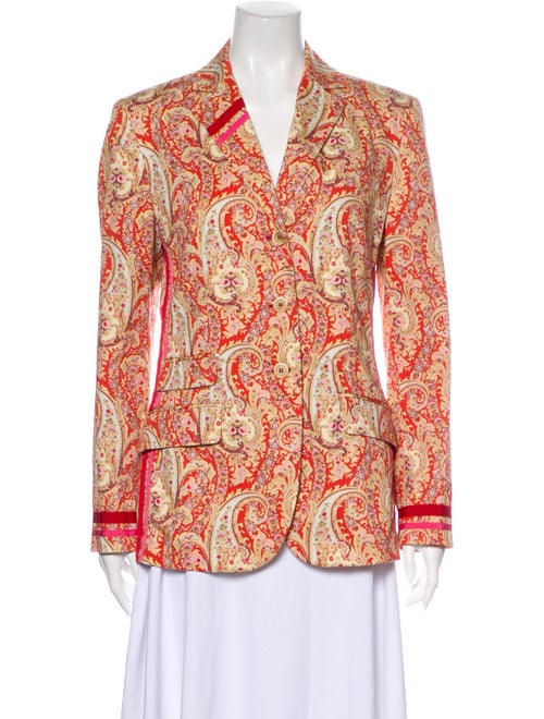 Etro Paisley Print Blazer Red