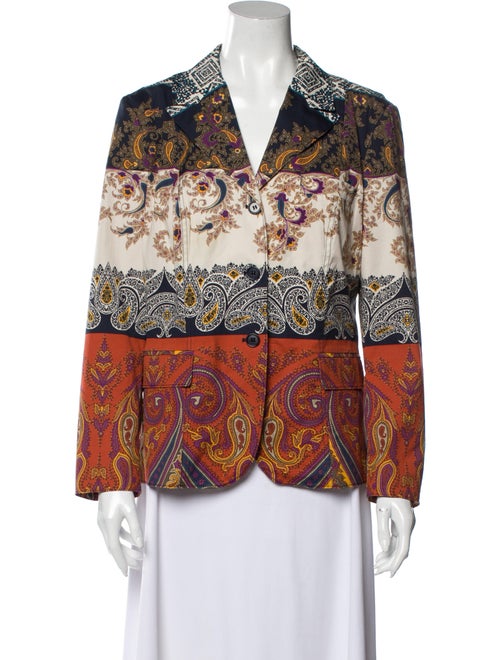 Etro Paisley Print Blazer Orange