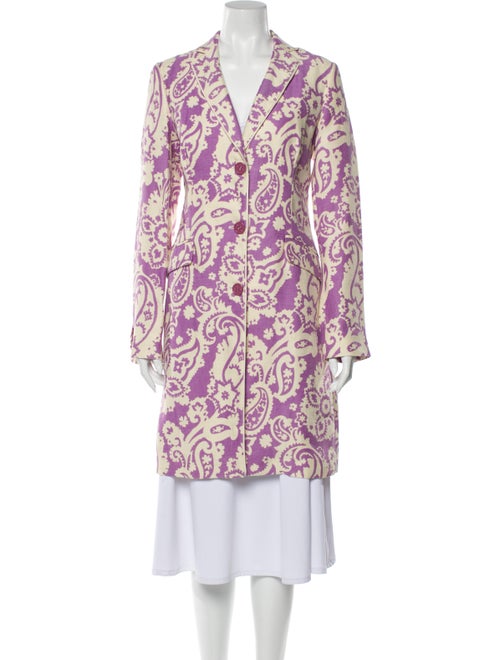 Etro Linen Paisley Print Coat