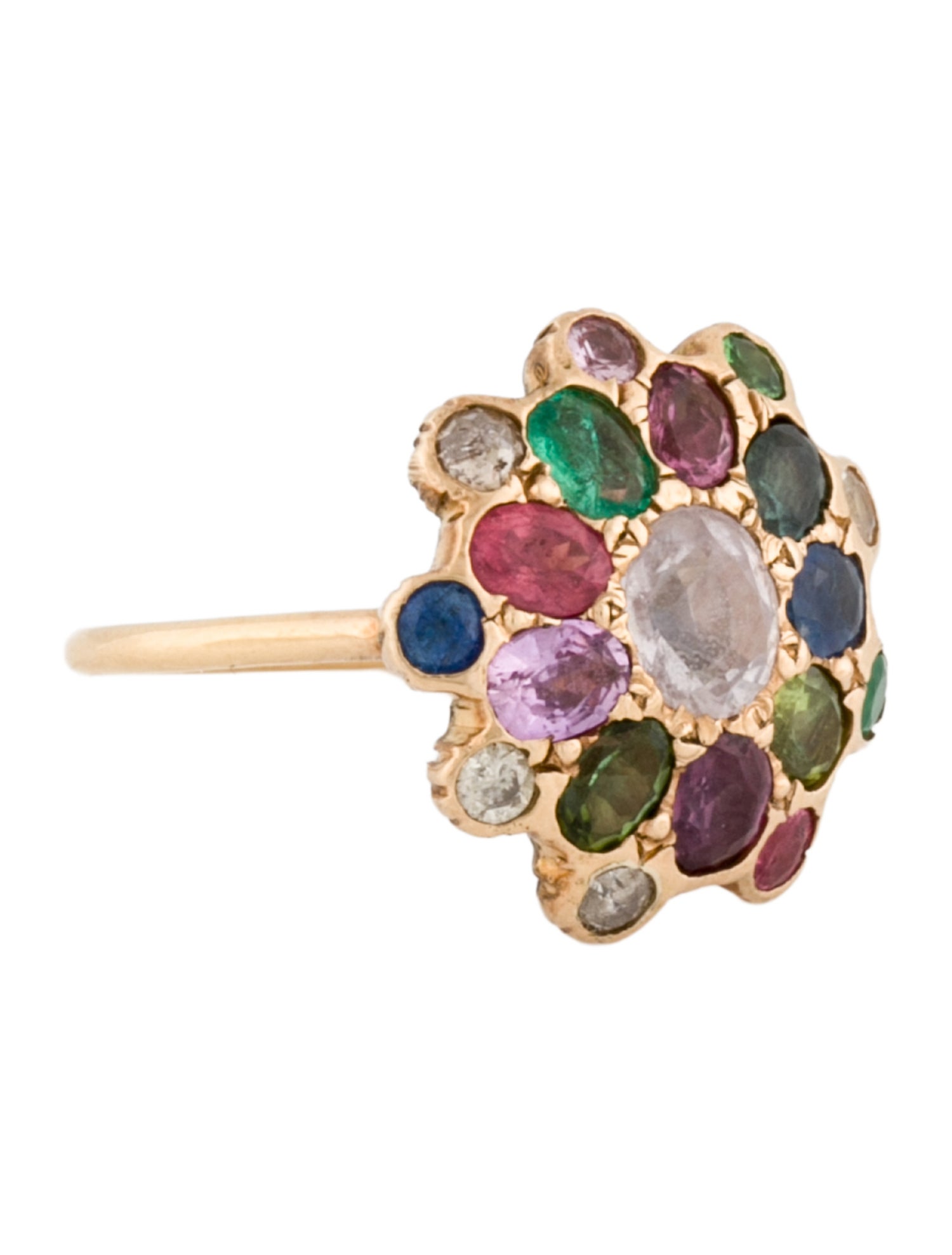 Dorette 18K Feu d'Artifice Multistone Cocktail Ring
