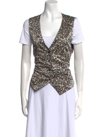 Eve Reid Printed V-Neck Top