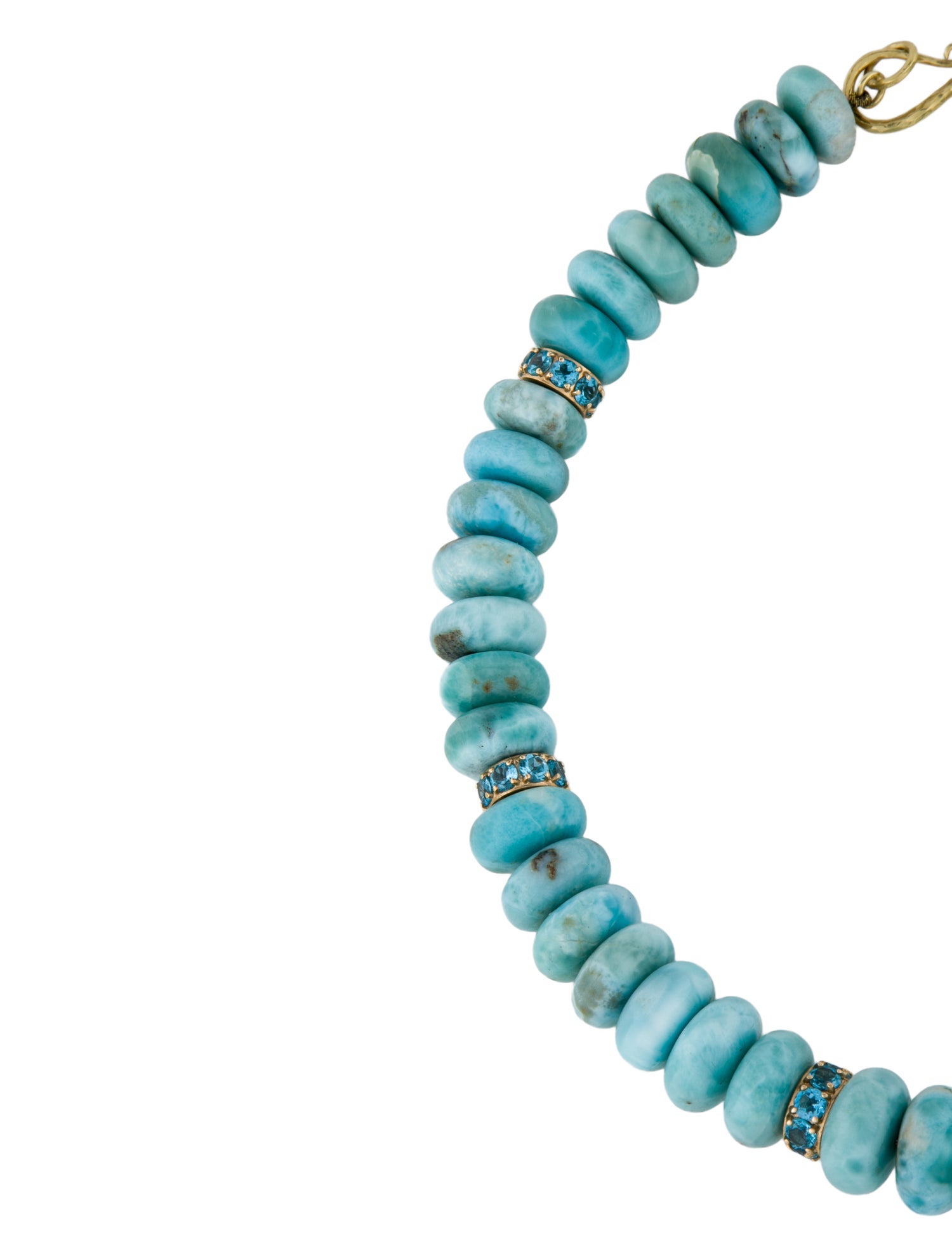 Everett 18K Larimar & Topaz Collar Necklace