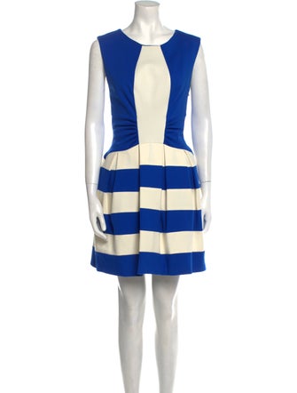 Eva Fehren Colorblock Pattern Mini Dress
