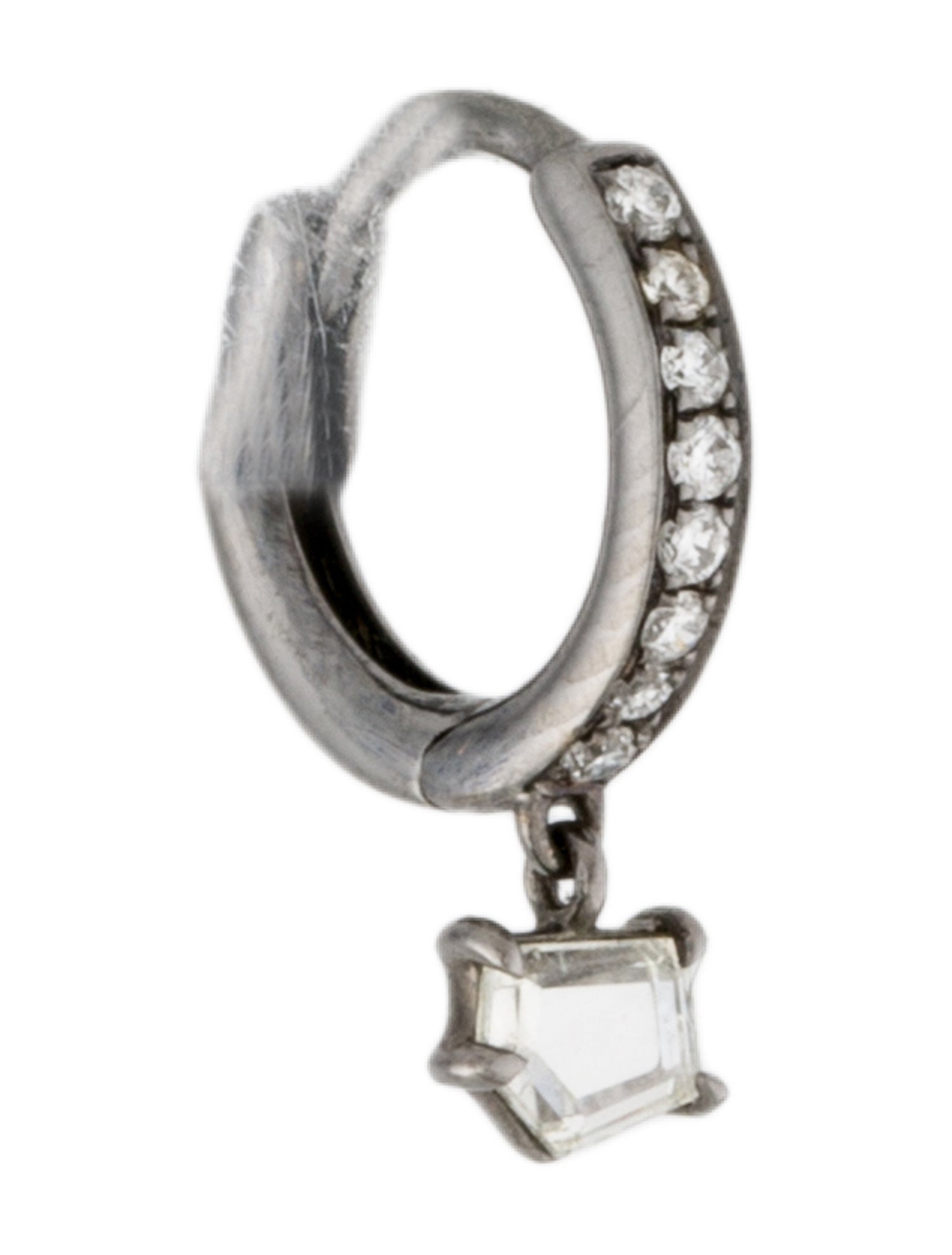 Eva Fehren 18K Diamond Prism Hoop Single Earring