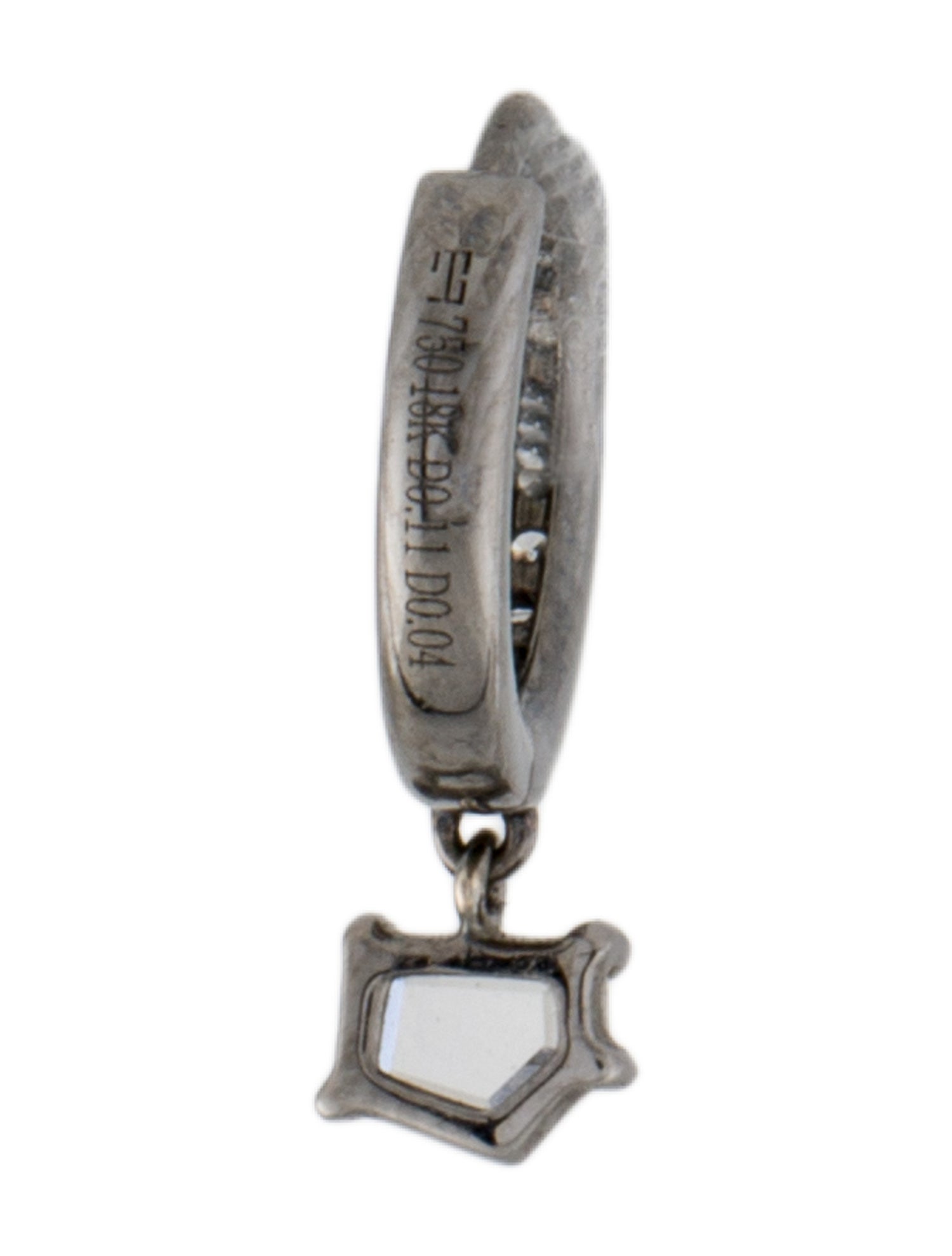 Eva Fehren 18K Diamond Prism Hoop Single Earring