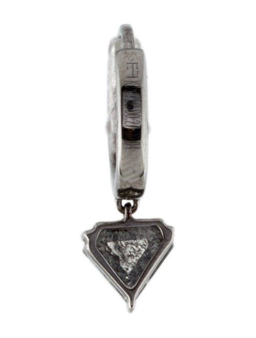 Eva Fehren 18K Diamond Grey Ezzat Single Hoop Earring